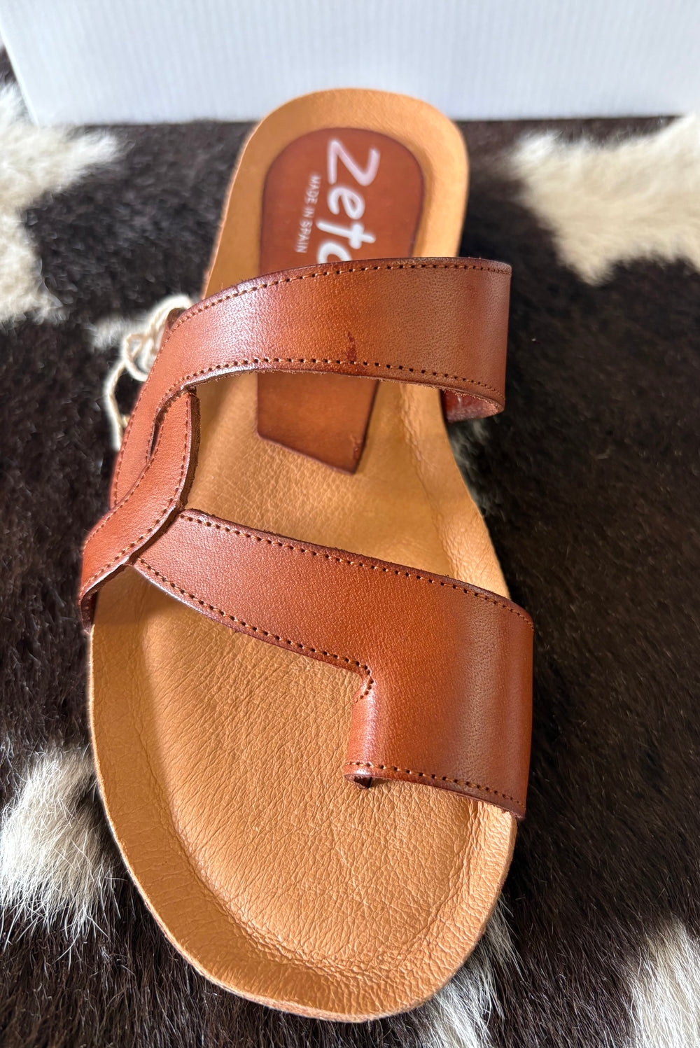 Womens Zeta Romaine Sandal - Leather Vaq. Cuero