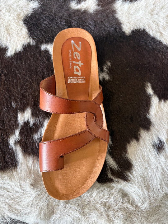 Womens Zeta Romaine Sandal - Leather Vaq. Cuero