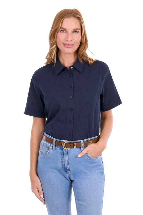 Womens Thomas Cook Rosina Short Sleeve Shirt - Navy