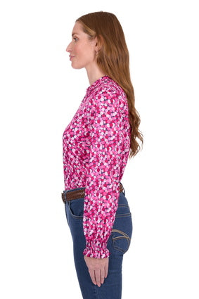 Women's Thomas cook Ruby Long Sleeve Blouse - Hot Pink