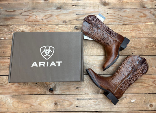 Womens Ariat Round Up Remuda Western Boot - Aged Tan