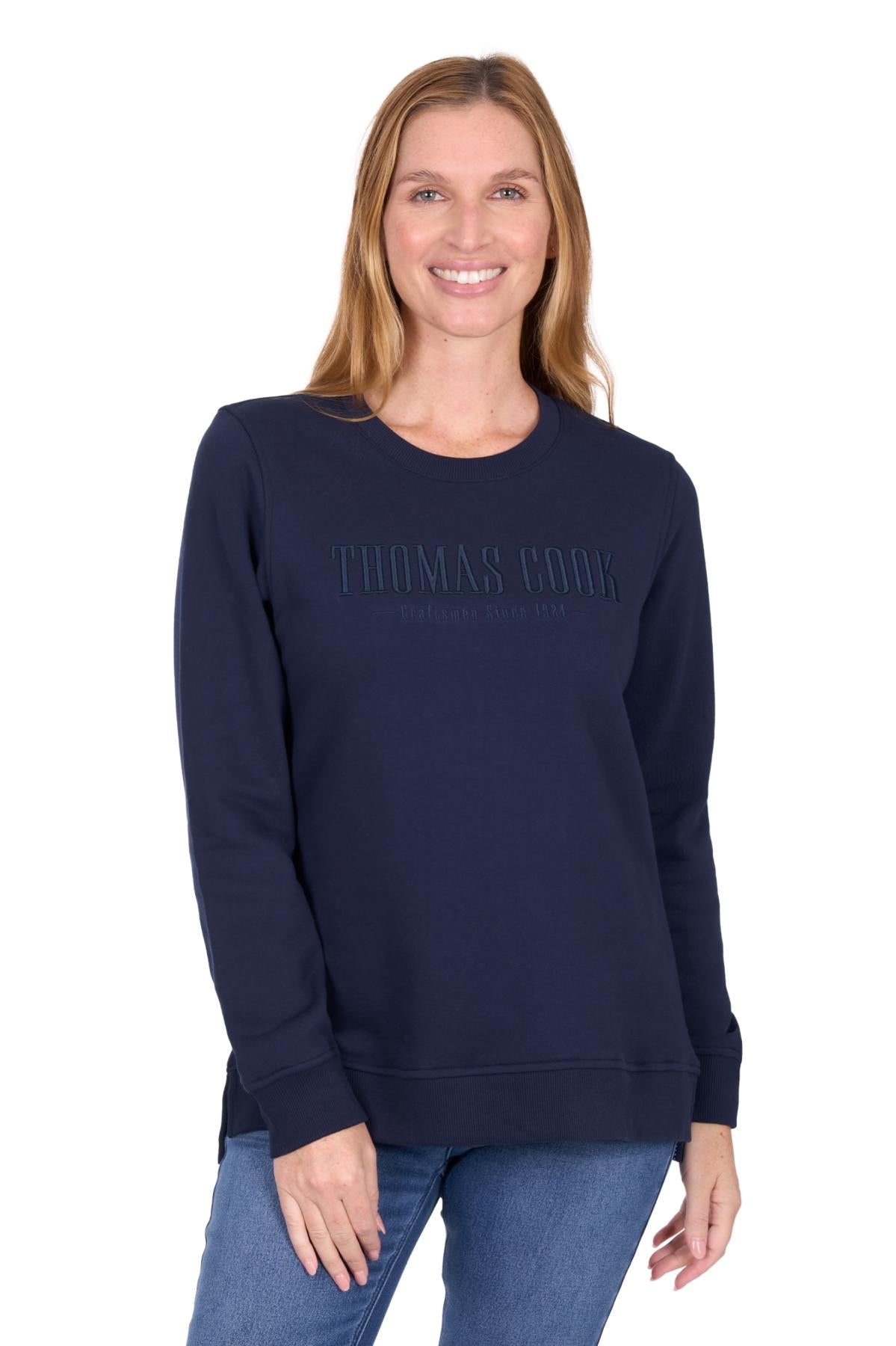 Womens Thomas Cook Sally Crew Sweater Jumper - Pink or Navy