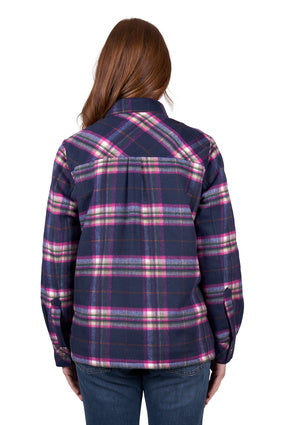 Womens Wrangler Selma Shirt Jacket - Navy (7472655499341)