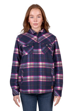 Womens Wrangler Selma Shirt Jacket - Navy (7472655499341)