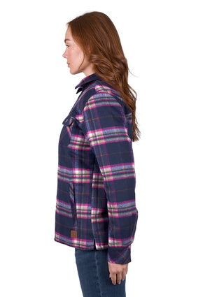 Womens Wrangler Selma Shirt Jacket - Navy (7472655499341)