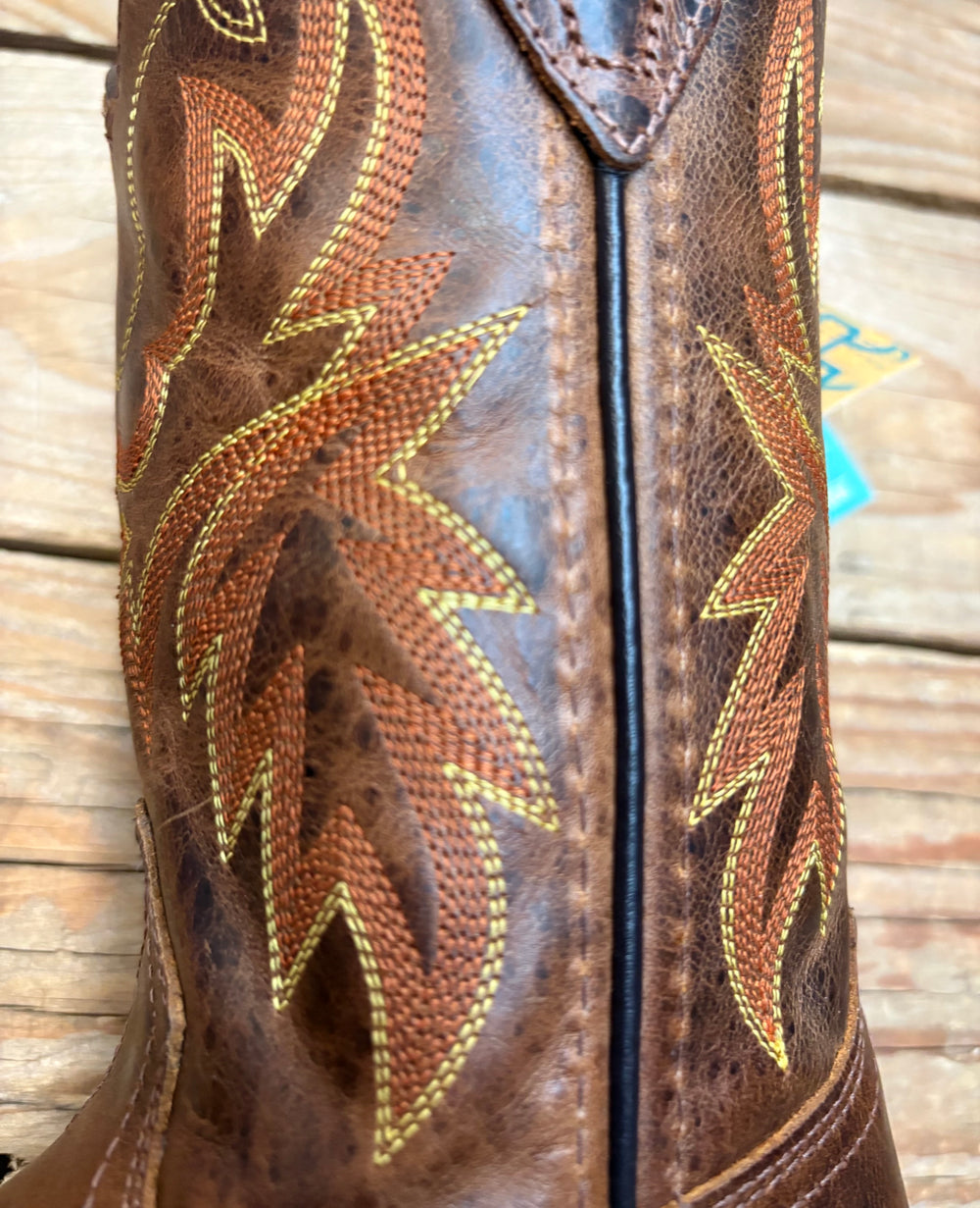 Kids Boys Roper Sendero Polishable Leather High Top Western Boot - Brown