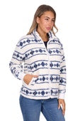 Womens Pure Western Sharna Fleece Jacket - Ivory