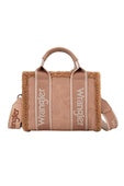 Womens Wrangler Sherpa Logo Small Crossbody Bag - Camel