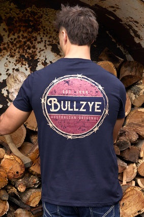 Mens Bullzye Sid Tee Tshirt - Navy (7350928441421)