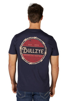 Mens Bullzye Sid Tee Tshirt - Navy (7350928441421)