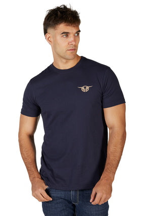 Mens Bullzye Sid Tee Tshirt - Navy (7350928441421)