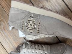 Womens Roper Giddyup Mesa Sneaker Jogger Shoe - Taupe Suede