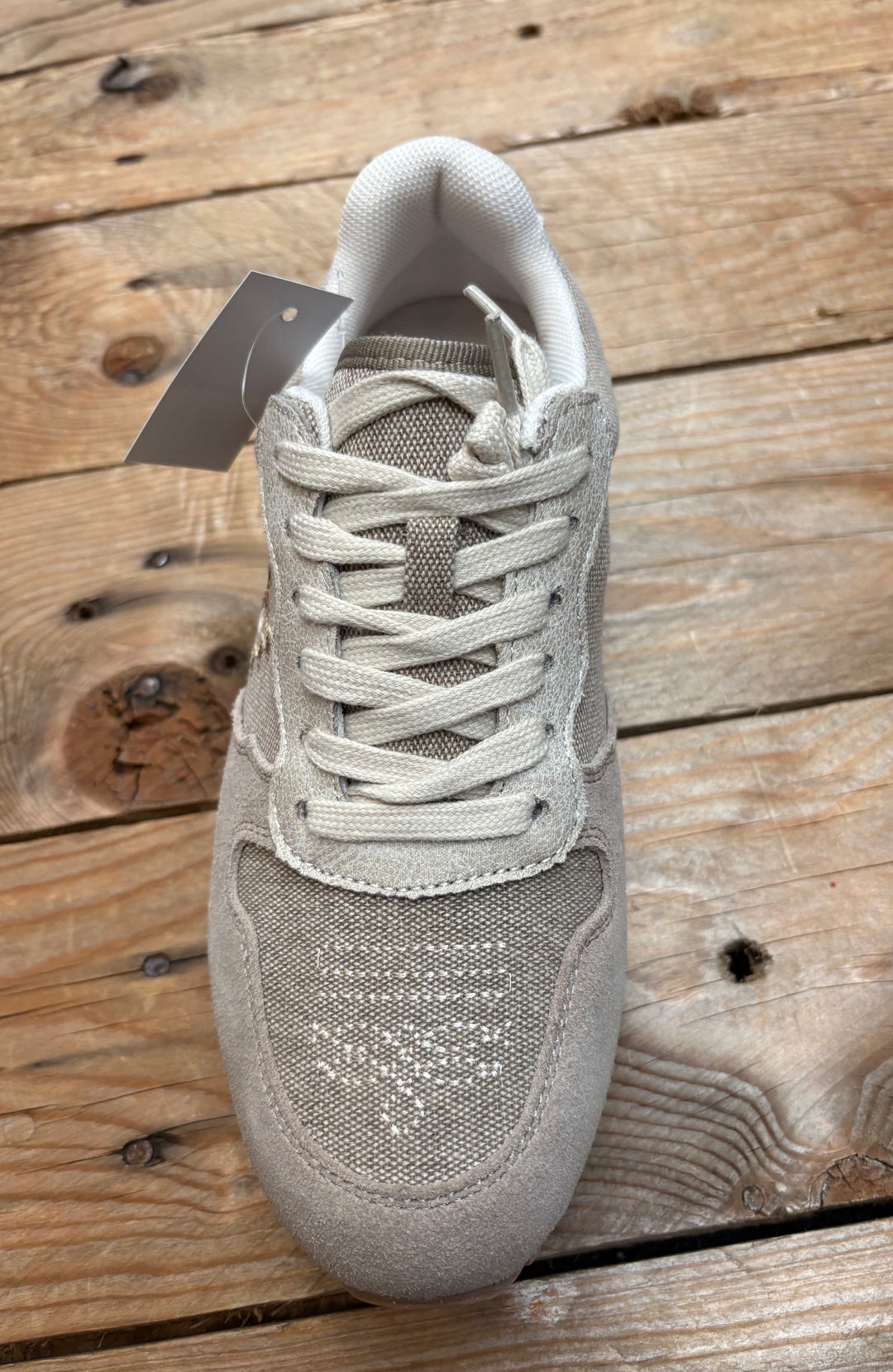 Womens Roper Giddyup Mesa Sneaker Jogger Shoe - Taupe Suede