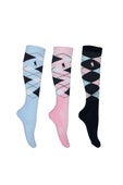 Womens Thomas Cook Riding Socks - 3 Pack - Navy / Pink / Blue