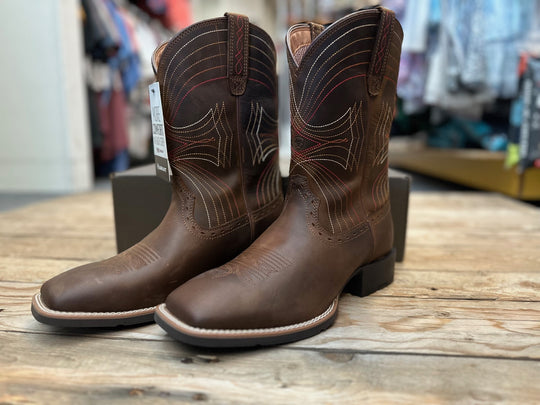 Mens Ariat Sport Wide Square Toe - Distressed Brown (6539487576141)