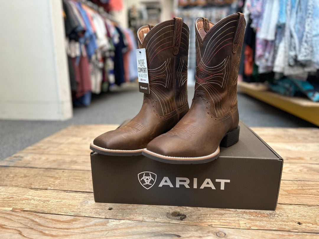 Mens Ariat Sport Wide Square Toe - Distressed Brown (6539487576141)
