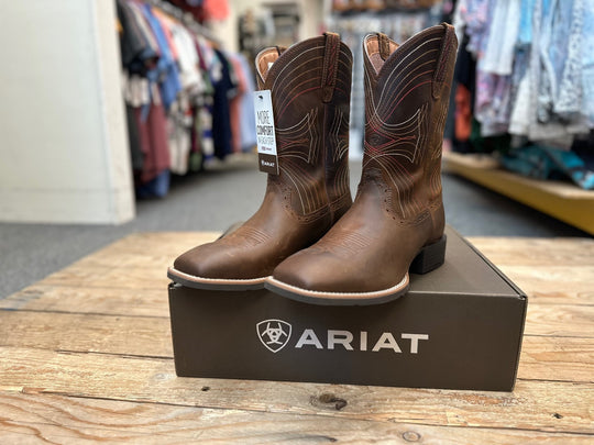 Mens Ariat Sport Wide Square Toe - Distressed Brown (6539487576141)