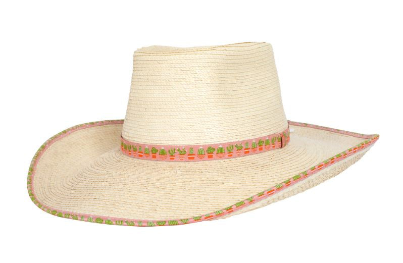 Sunbody Ava Standard Palm Hat - Pink Cactus (7339299635277)