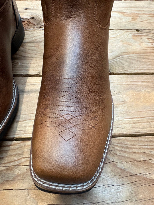 Womens Roper Sundance Brown Leather Western Boot