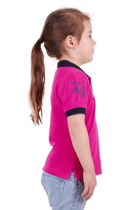Girls Kids Thomas Cook Sunny Polo Shirt - Berry Pink (6894303281229)