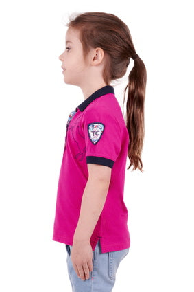 Girls Kids Thomas Cook Sunny Polo Shirt - Berry Pink (6894303281229)