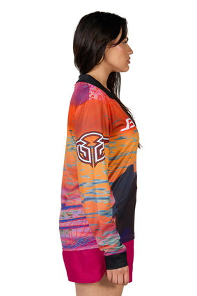 Womens Bullzye Horizon Fishing Shirt - Aqua / Blue (7350928539725) (7350928769101)