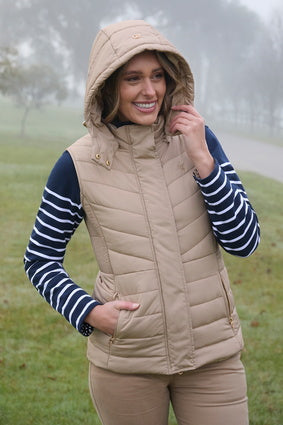 Womens Thomas Cook Mayfield Vest - Tan (7472653008973)