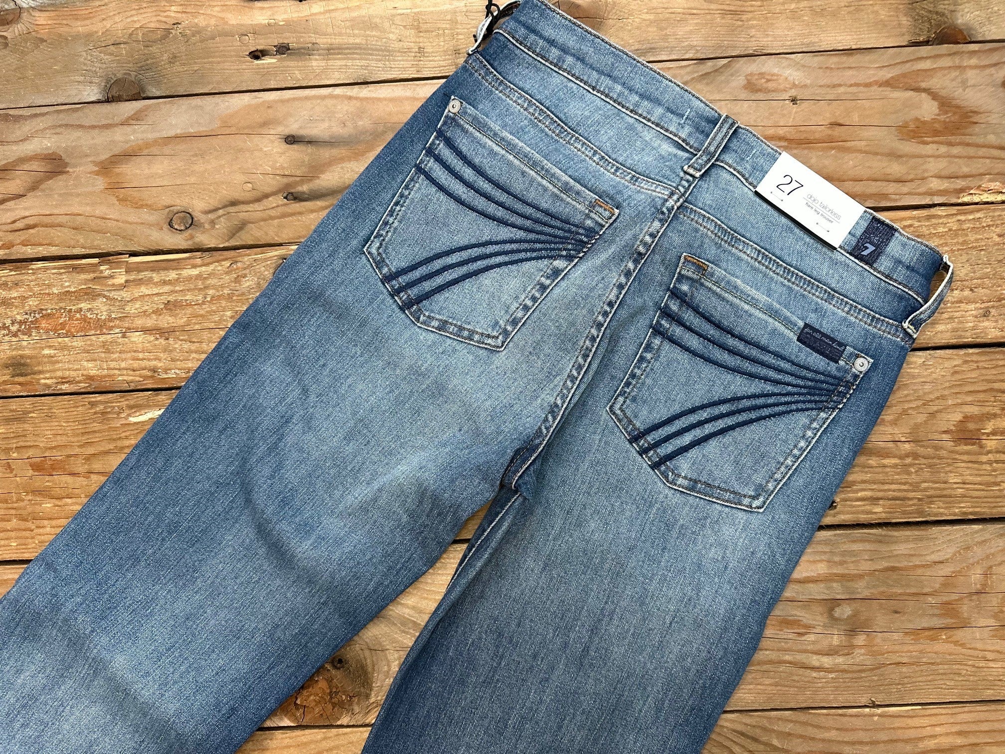 Womens 7 For all Mankind Dojo Tailorless Jean - Distressed Authentic Light (7529359933517)