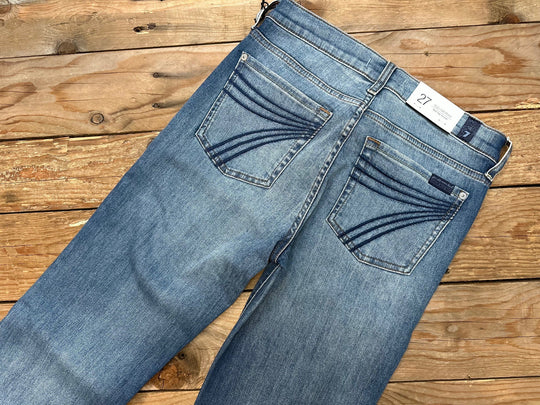 Womens 7 For all Mankind Dojo Tailorless Jean - Distressed Authentic Light (7529359933517)