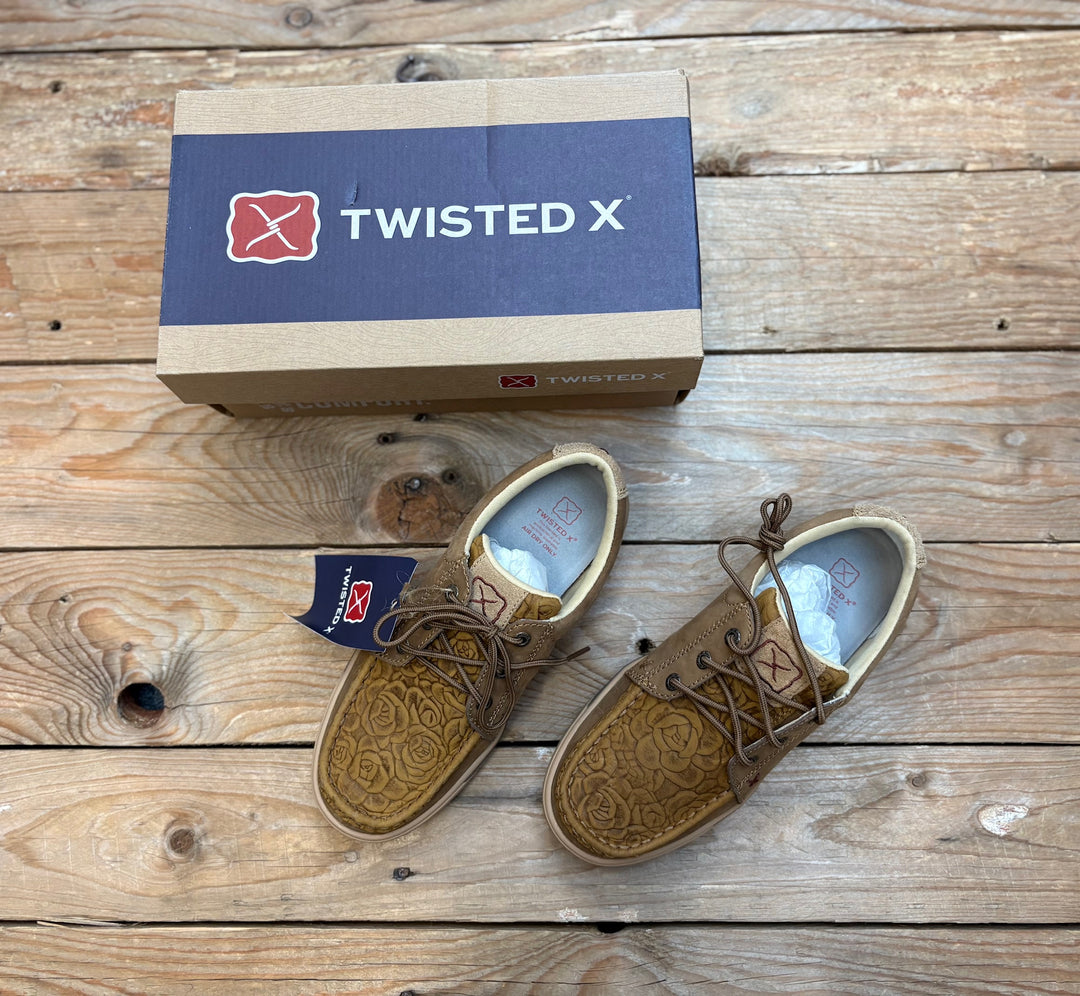 Womens Twisted X Leather Loper Lace up Moc / Shoe - Almond
