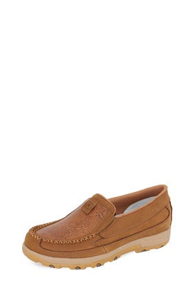 Womens Twisted X Flower Cell Stretch Moc Slip on - Brown (7495242514509)