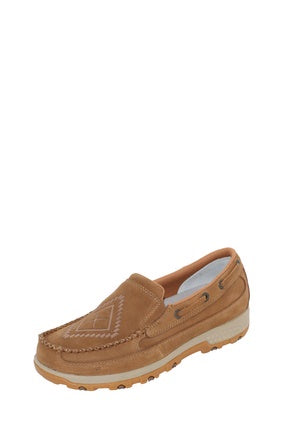 Womens Twisted X Logo Cell Stretch Moc Slip on Shoe - Brown (7495242547277)