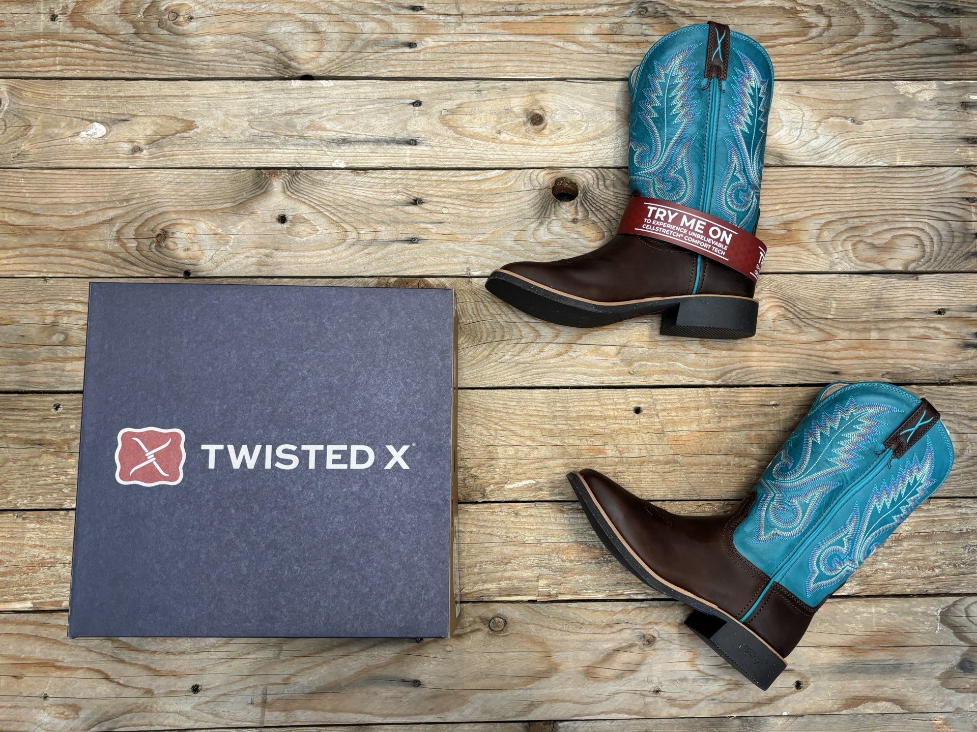 Womens Twisted X 11" Tech X2 Boot - Choc / Ocean (7229070114893)