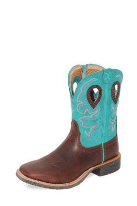 Womens Twisted X 9" Tech X2 Zip Boot - Chocolate Truffle / Ocean (7495251722317)