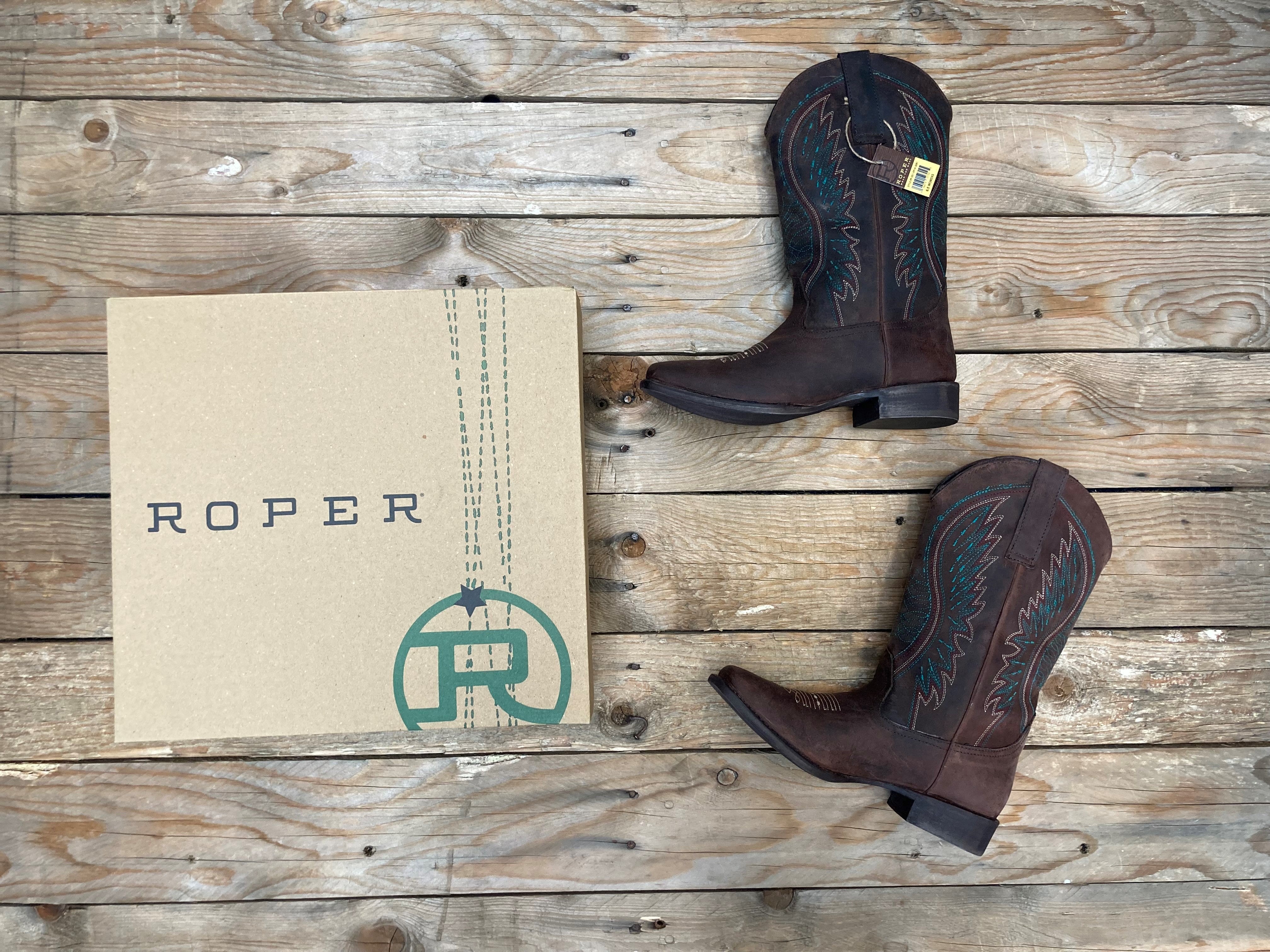 Womens Roper Tilt High Top Boot - Brown Leather (7510421864525)