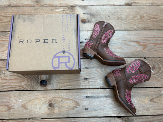 Toddler Roper Riley Wings Boot - Tan