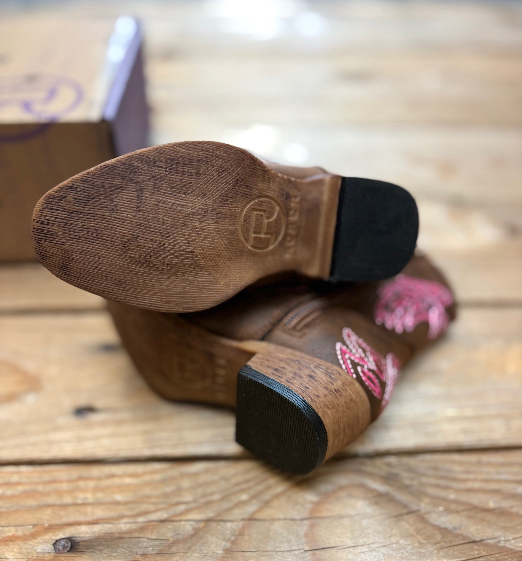 Toddler Roper Riley Wings Boot - Tan