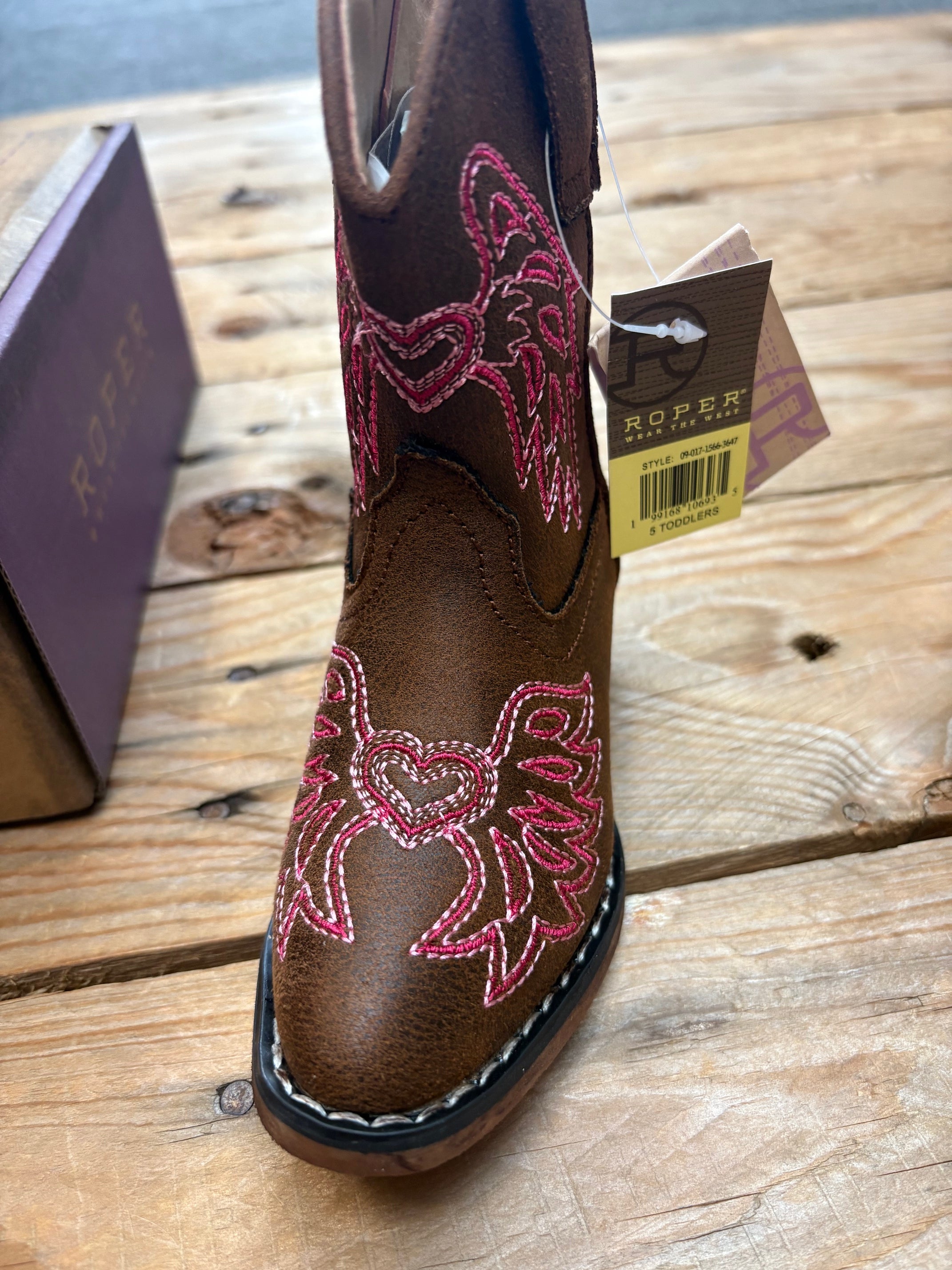 Toddler Roper Riley Wings Boot - Tan