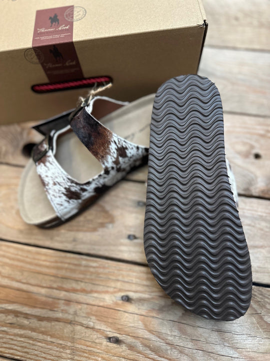 Womens Trinity Buckle Sandal - Cow Pattern