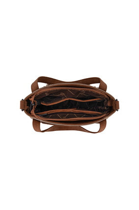 Womens Wrangler Two Tone Fringe Bag - Camel or Navy