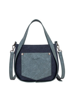 Womens Wrangler Two Tone Fringe Bag - Camel or Navy