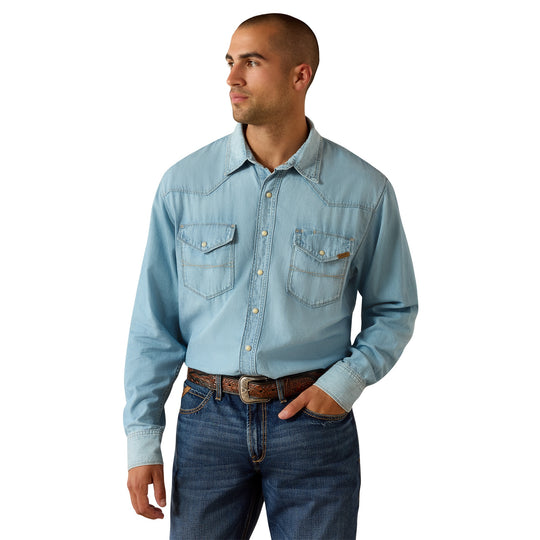 Mens Ariat Classic Cowboy Denim Long Sleeve Shirt - Brody