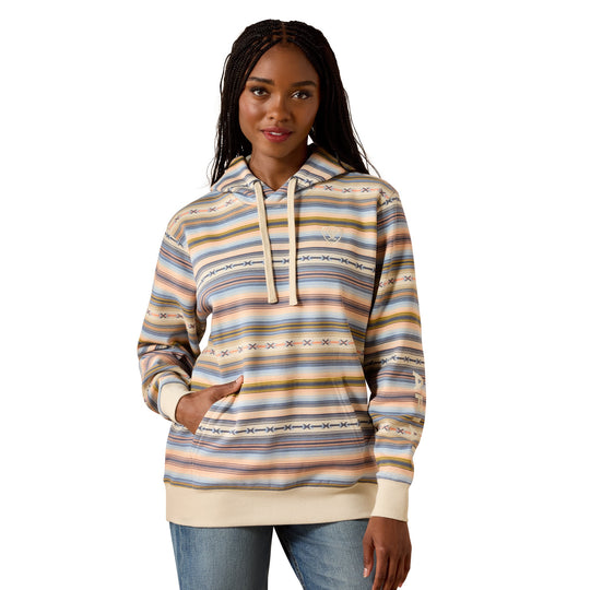 Womens Ariat Logo 2.0 Hoodie Jumper - Multicolour Serape Pastel