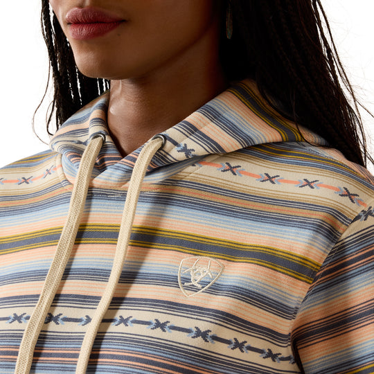 Womens Ariat Logo 2.0 Hoodie Jumper - Multicolour Serape Pastel