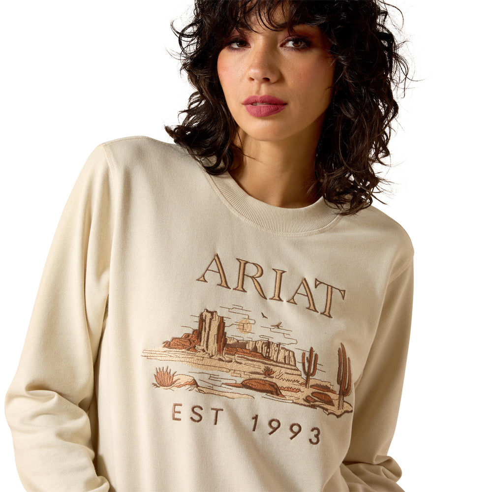 Womens Ariat Essential Crew Sweatshirt Jumper - Summer Sand