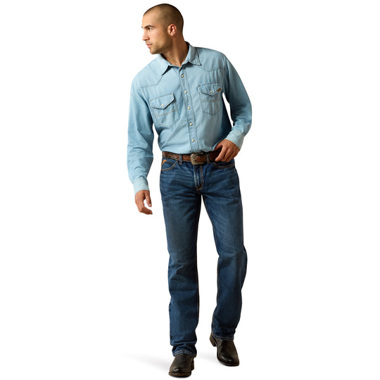 Mens Ariat Classic Cowboy Denim Long Sleeve Shirt - Brody