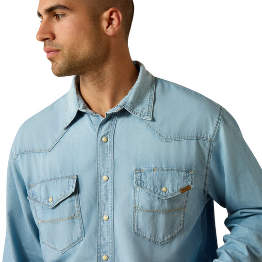 Mens Ariat Classic Cowboy Denim Long Sleeve Shirt - Brody