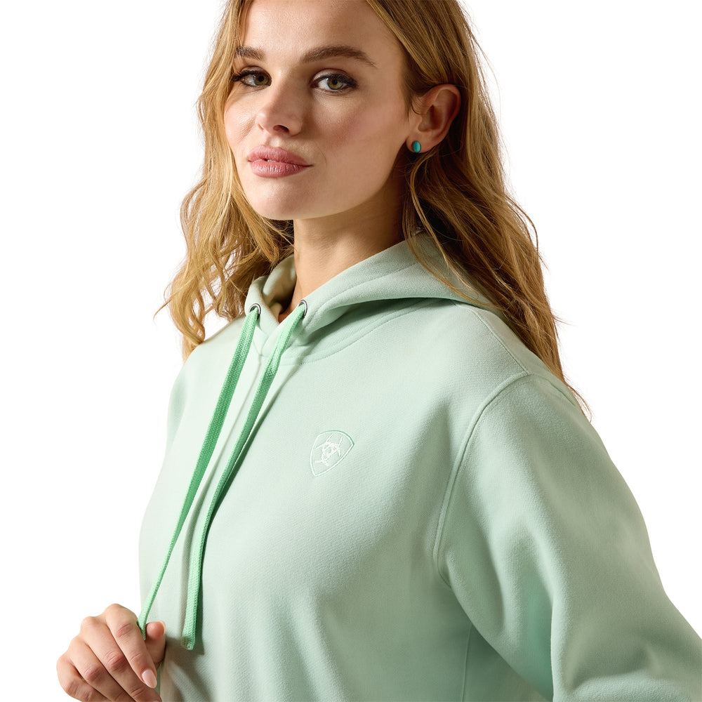 Womens Ariat Logo 2.0 Hoodie Jumper - Silt Green