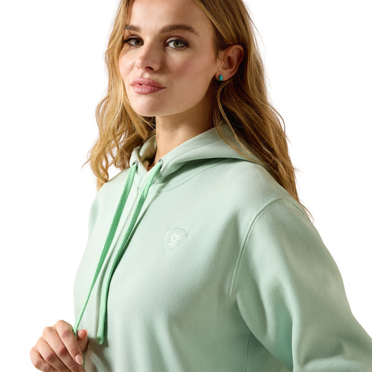 Womens Ariat Logo 2.0 Hoodie Jumper - Silt Green