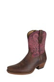 Womens Pure Western Vegas Boot - Oily Brown / Plum